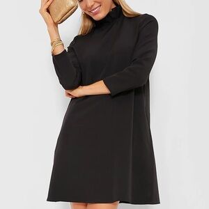 Tuckernuck ruffle high neck long sleeve black dress size medium